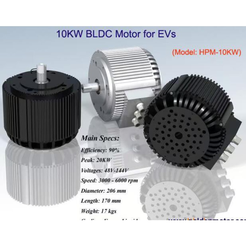 Water Cooled Bldc Motor 10Kw - Motore DC Brushless Raffreddato ad Acqua