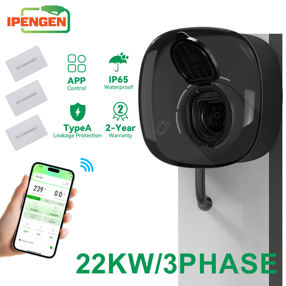 Ev Charger Type 2 22Kw 32A 3 Phase - IPENGEN Caricatore EV da 22KW Tipo