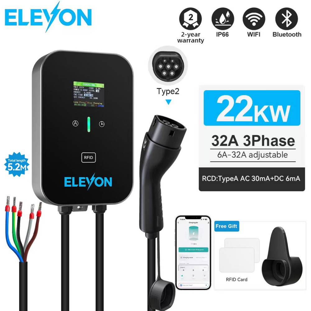 Stazione di Ricarica ELEVON EV - Ev Charger Type 2 22Kw 32A 3 Phase recensione e prezzo